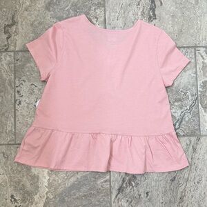 NWT Size Small (6-6x) Pearl Blush Top with Bow Accents